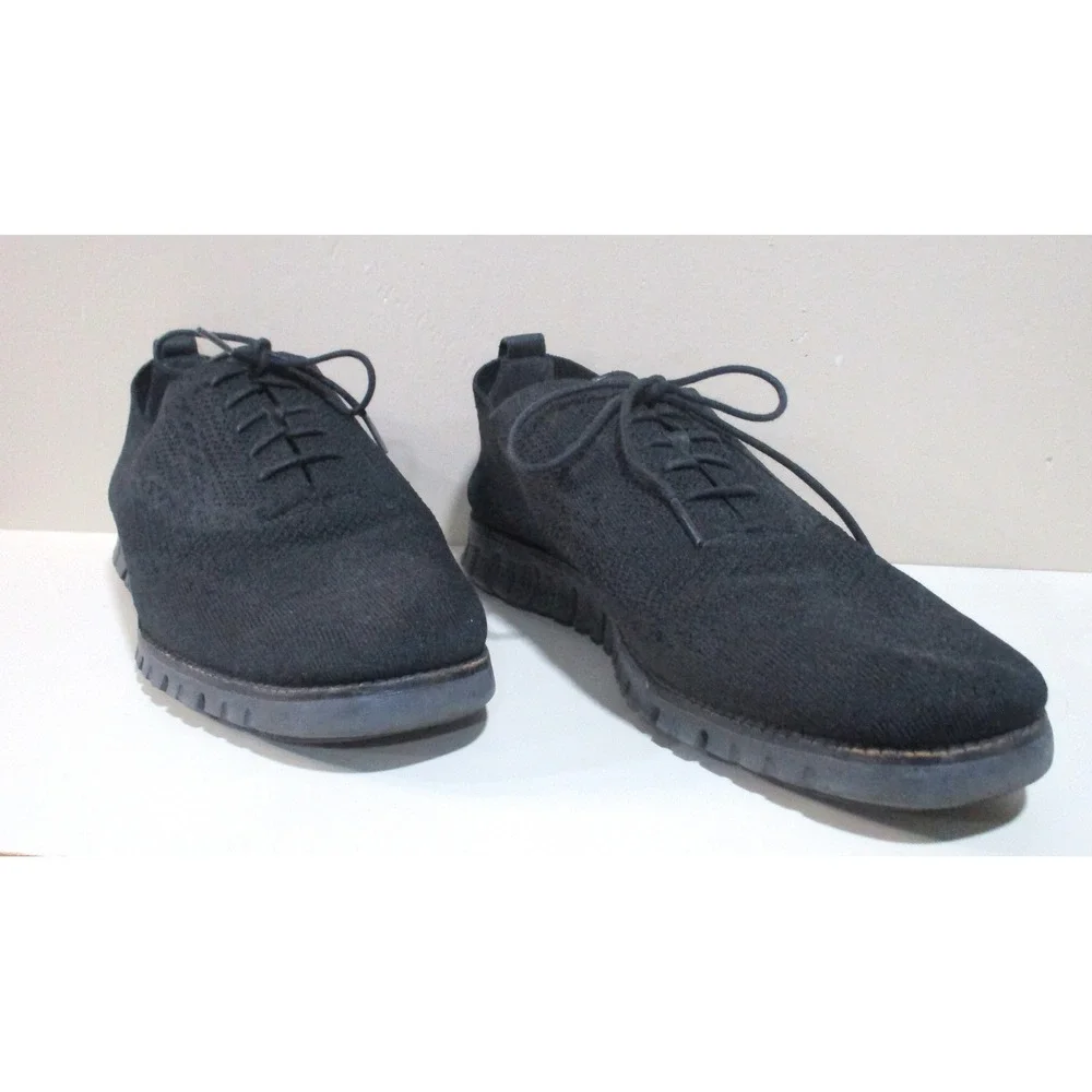 Cole Haan Zerogrand Stitchlite Oxford Mens 13 Black Knit Wingtip C26244